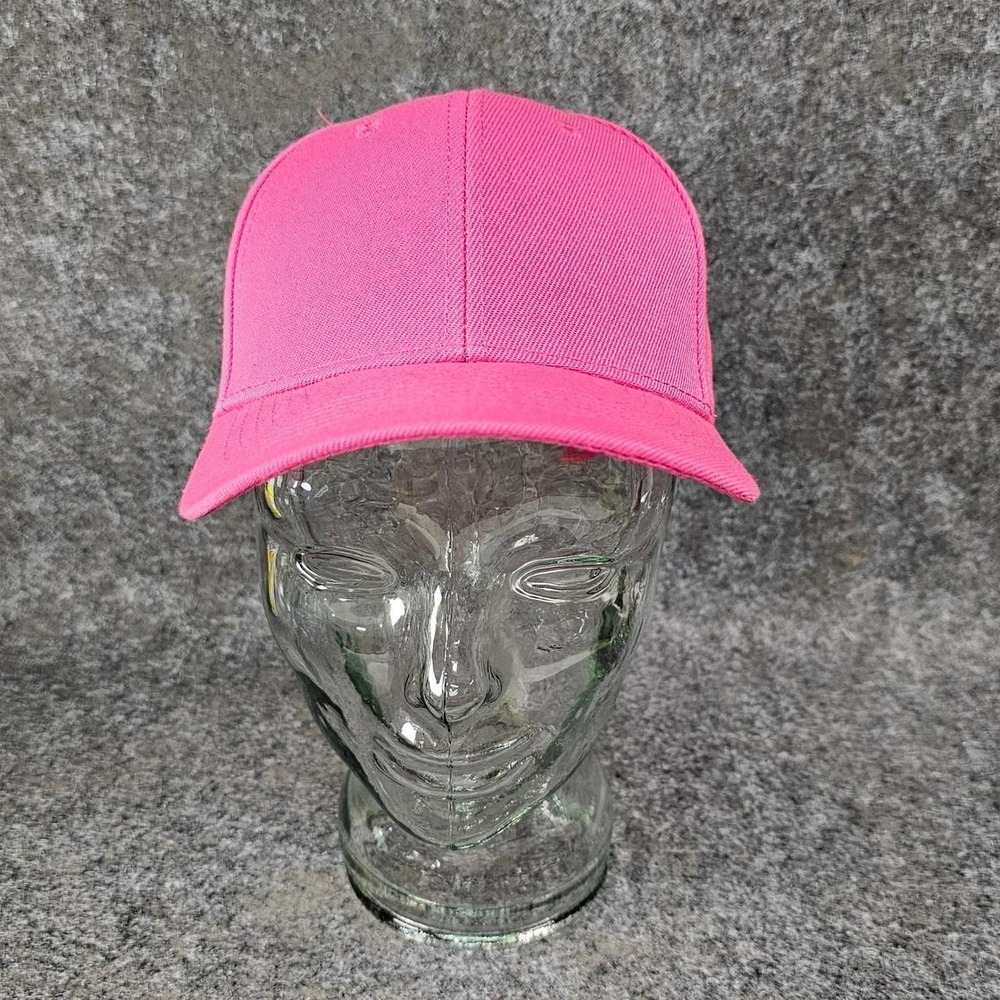 Hot pink twill baseball cap